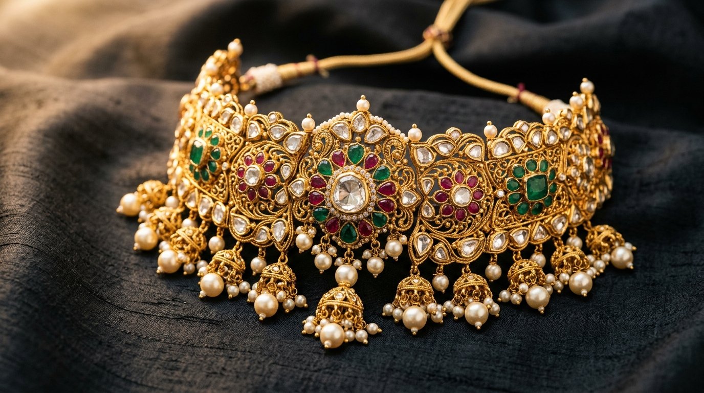 Floral Motifs with Uncut Diamond Setting